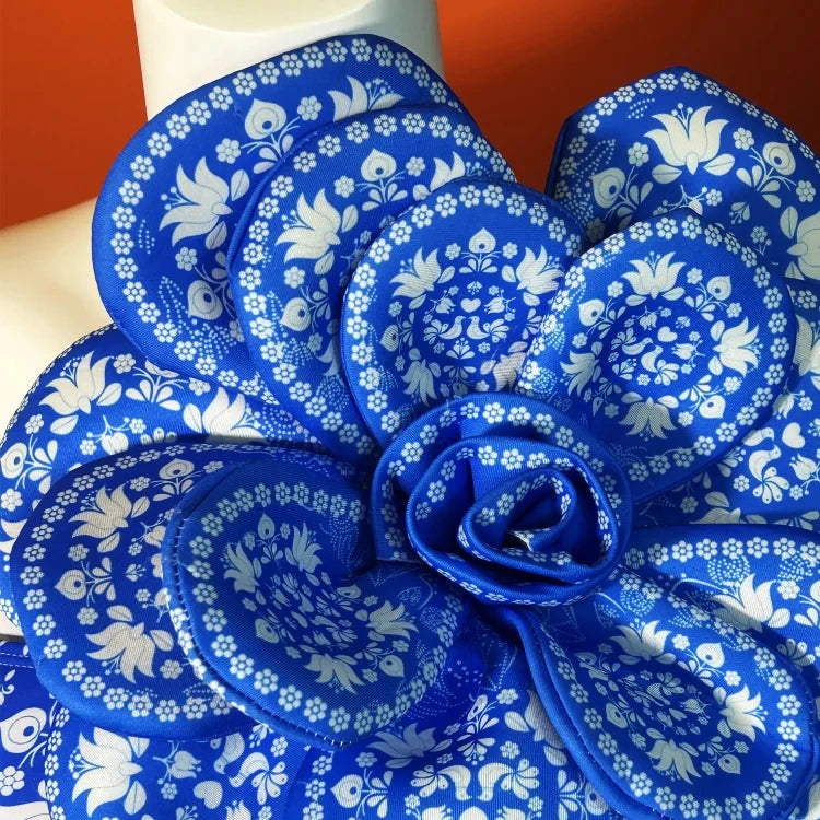 White and blue flower