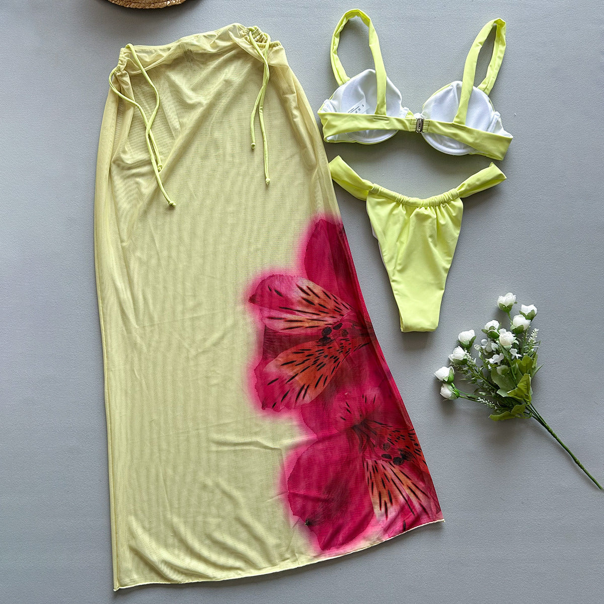 Canary Three‑Piece Bikini