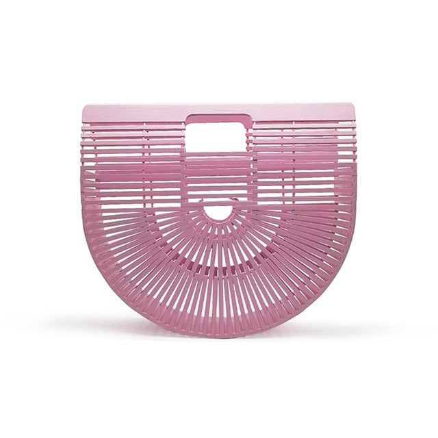 Women's Wooden Bamboo Clutch Handbag Purse
