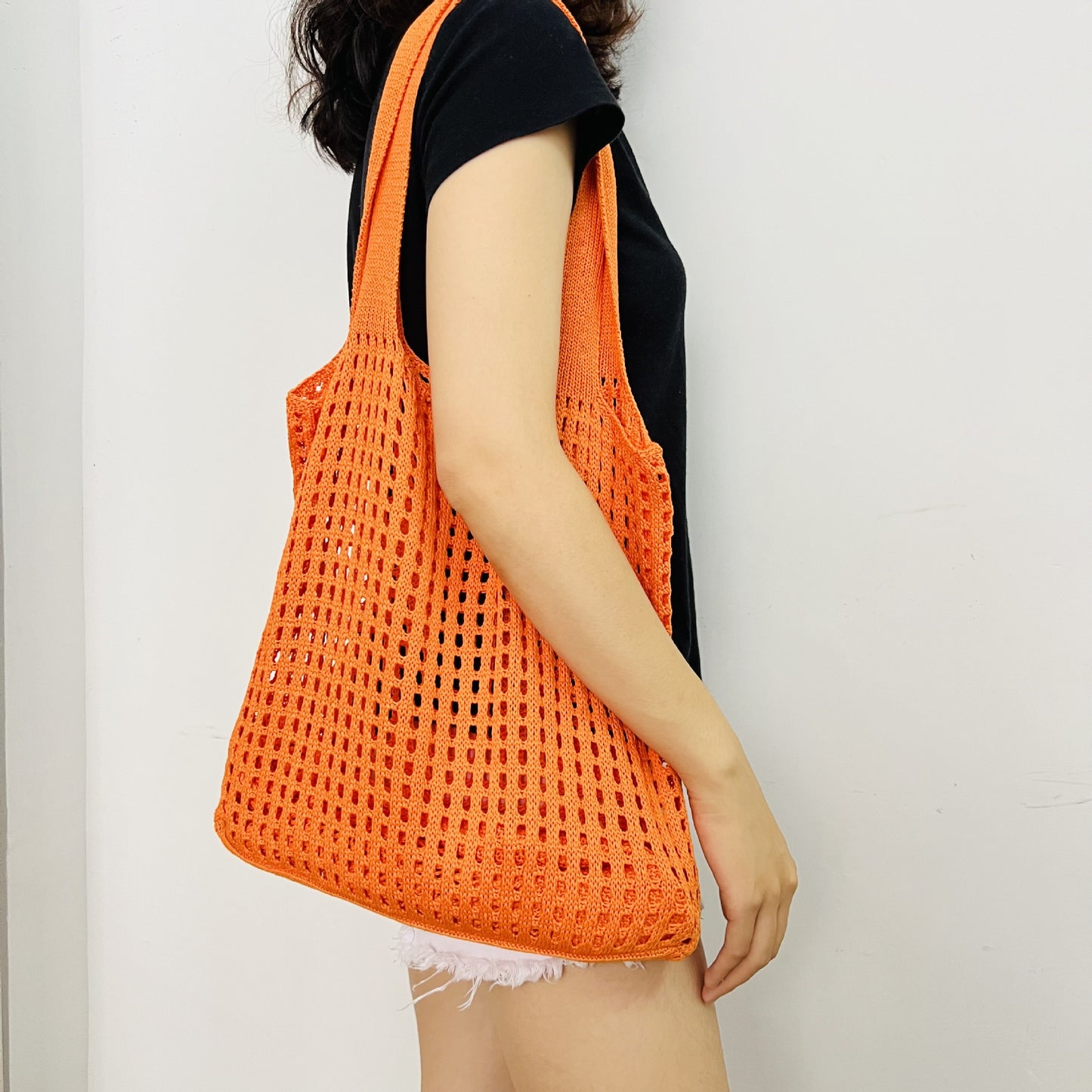 Women's Simple Knitted Hollow Beach Bag