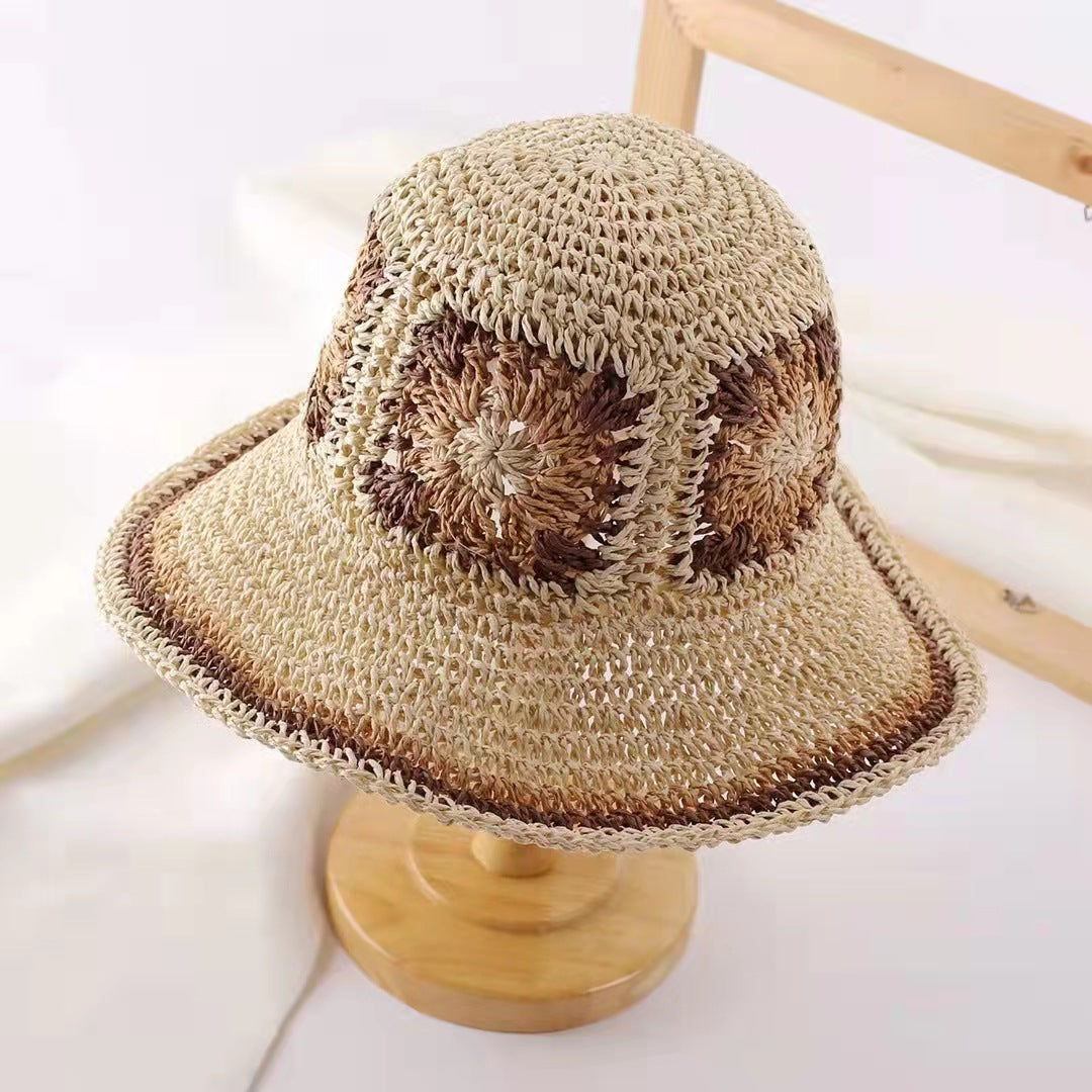 Women's Summer Beach Bohemian Crochet Straw Hat