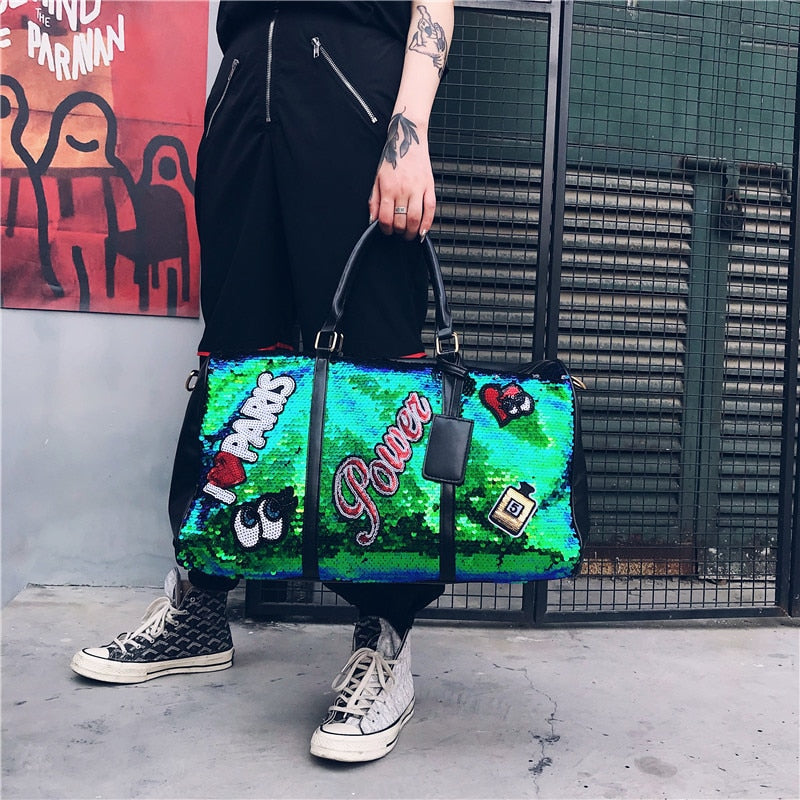 Women's Glam Overnight Travel Beach Tote Bag