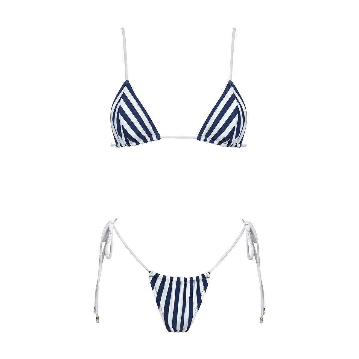 "Alison" Three-Piece Striped Bikini