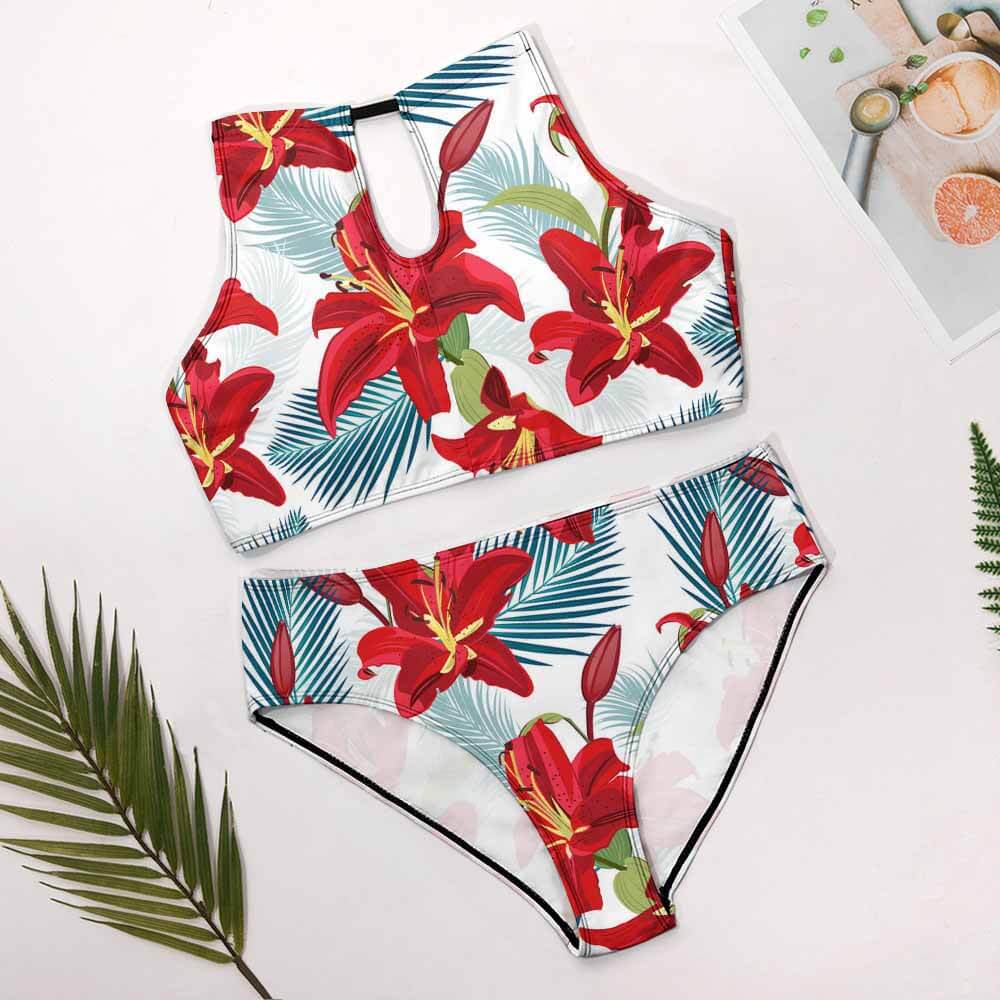 Soft Beautiful Floral Bikini Swimsuit