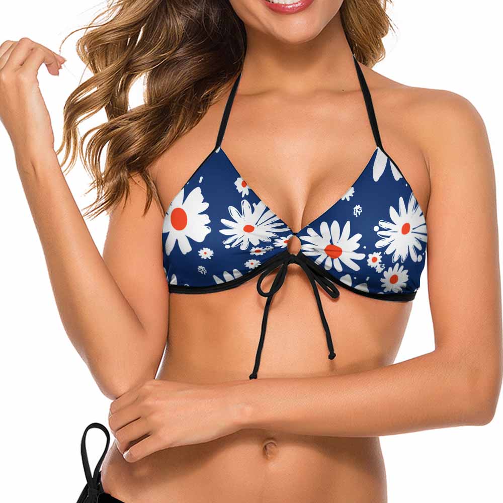 Daisy bikini top with tie ups